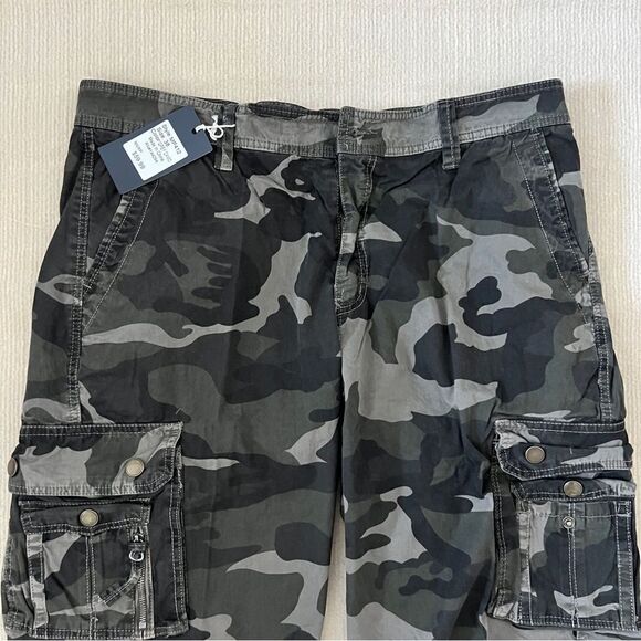 Men’s Lightweight Cotton Casual Cargo Shorts Classic Fit Drawstring Short - Picture 5 of 9